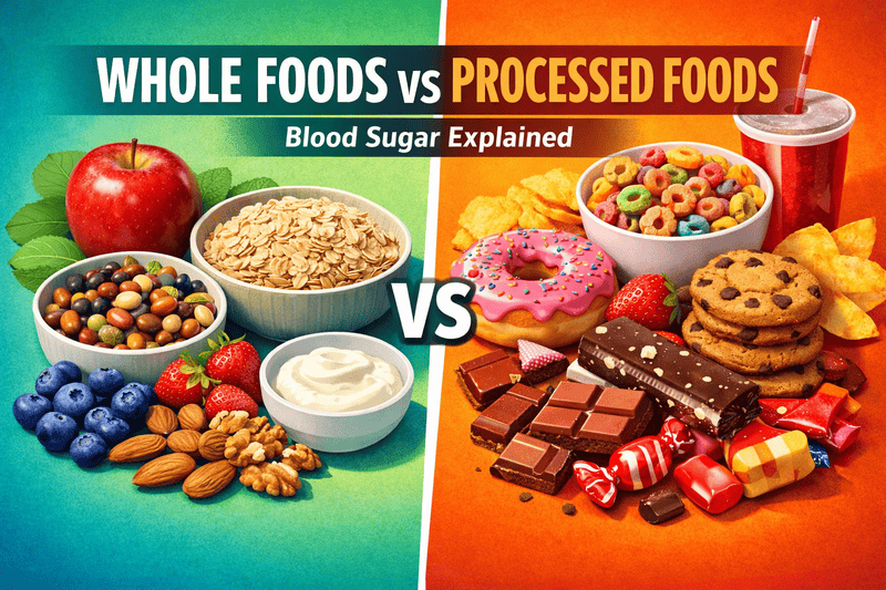 Why Whole Foods Affect Blood Sugar Differently Than Processed Foods whole vs processed foods comparison (1)